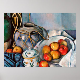 Paul Cezanne - fortfarande liv med äpplen Poster