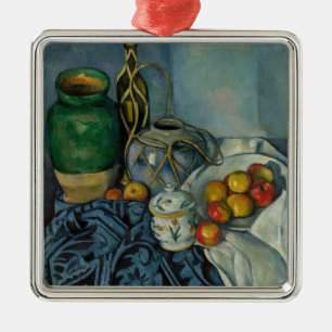 Paul Cezanne - Fortfarande livet med äpplen Julgransprydnad Metall