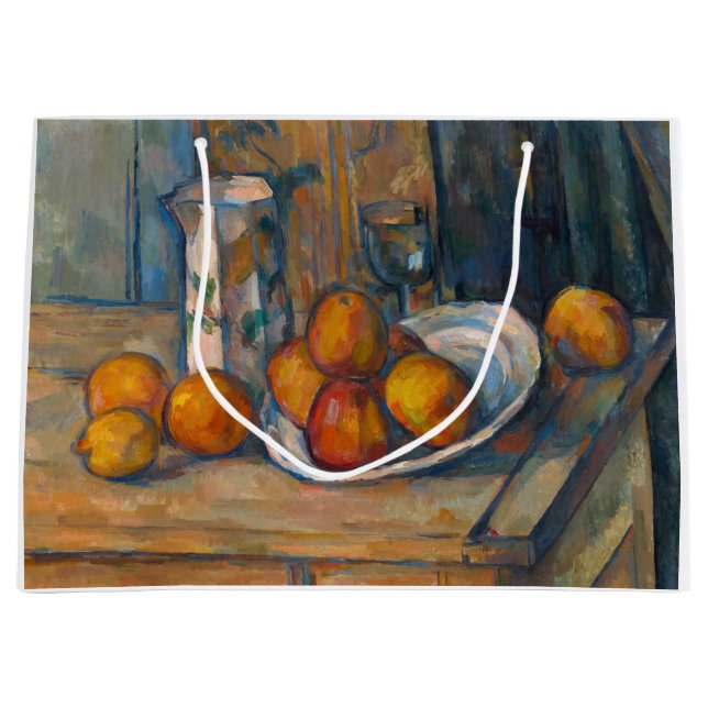 Paul Cezanne - Fortfarande livet med Mjölk Jug och (Framsidan)