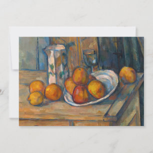 Paul Cezanne - Fortfarande livet med Mjölk Jug och Inbjudningar