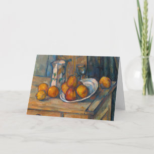 Paul Cezanne - Fortfarande livet med Mjölk Jug och Kort