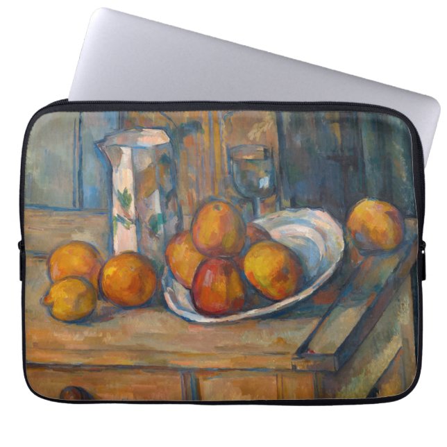 Paul Cezanne - Fortfarande livet med Mjölk Jug och Laptop Fodral (Framsidan)