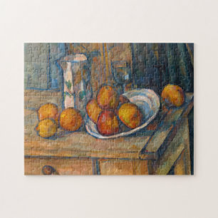 Paul Cezanne - Fortfarande livet med Mjölk Jug och Pussel