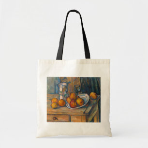 Paul Cezanne - Fortfarande livet med Mjölk Jug och Tygkasse