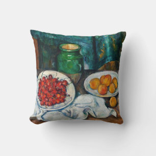 Paul Cezanne - Fortfarande med Cherries och Peachs Kudde
