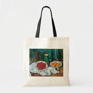 Paul Cezanne - Fortfarande med Cherries och Peachs Tygkasse
