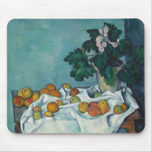 Paul Cezanne Fortsatt liv med äpplen och en bit Musmatta