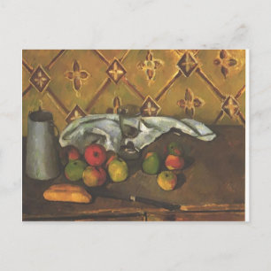 Paul Cezanne - Fortsatt liv med äpplen, servetter Vykort