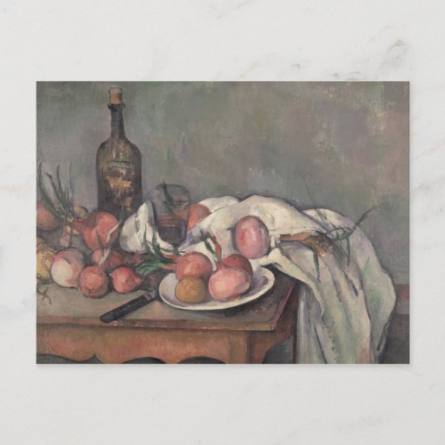 Paul Cezanne | Fortsatt livstid för lök, 1895 Vykort (Framsida)