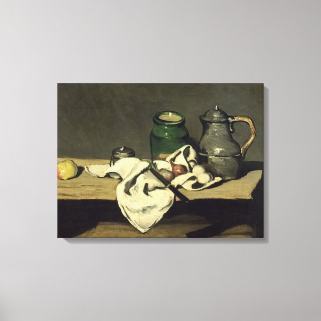Paul Cezanne | Fortsatt livstid med Kettle, 1869 Canvastryck (Framsida)