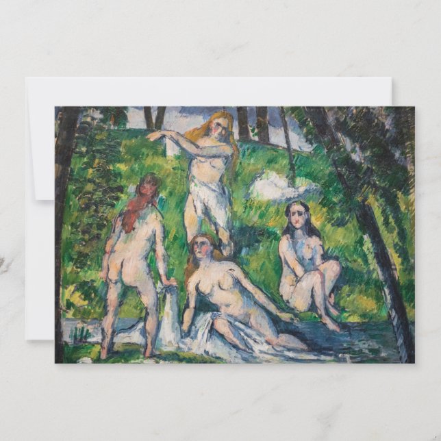 Paul Cezanne - Four Bathers Inbjudningar (Framsida)