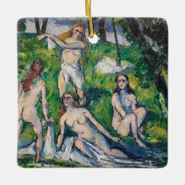 Paul Cezanne - Four Bathers Julgransprydnad Keramik (Framsida)