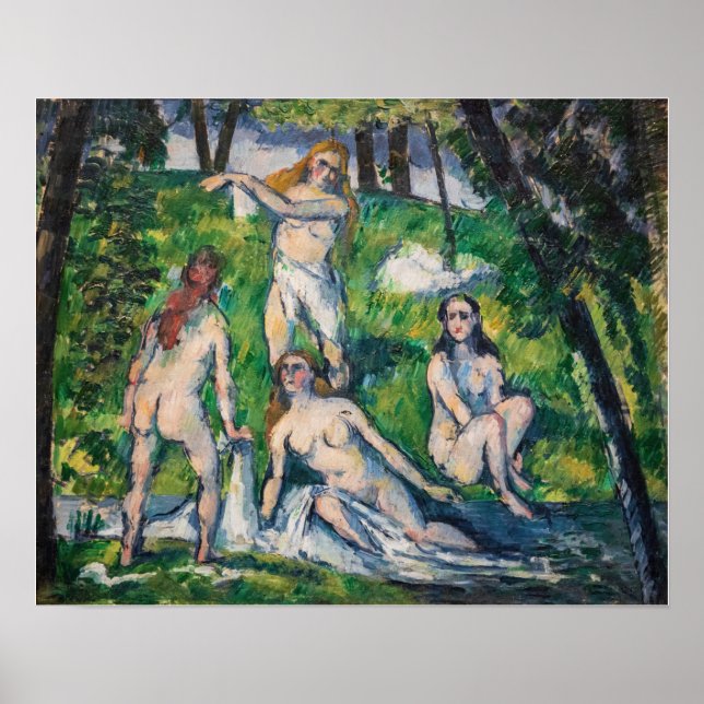 Paul Cezanne - Four Bathers Poster (Framsidan)