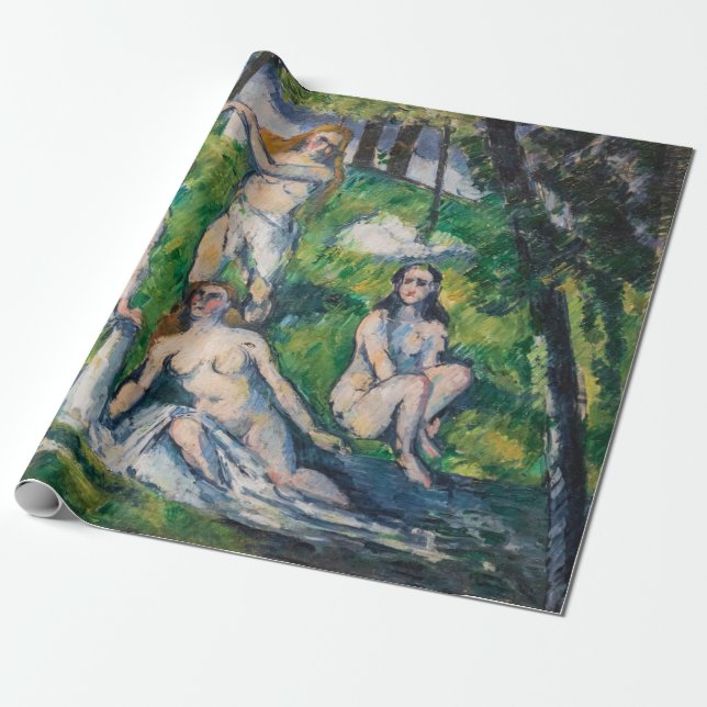 Paul Cezanne - Four Bathers Presentpapper (Utrullad)