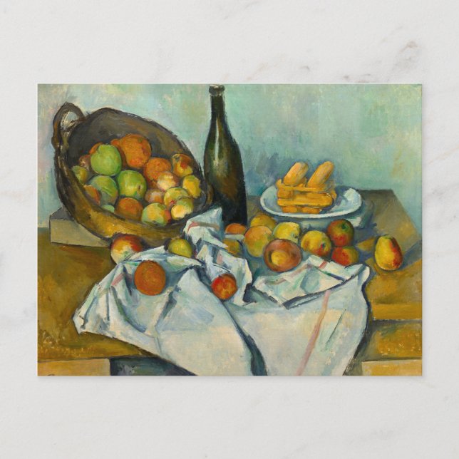 Paul Cezanne Fransk Painting Basket of Apples Vykort (Framsida)