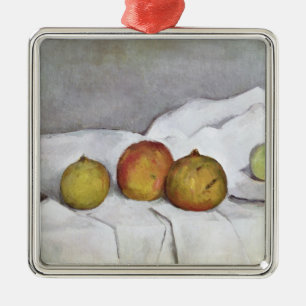 Paul Cezanne frukt på en trasa, c.1890 Julgransprydnad Metall