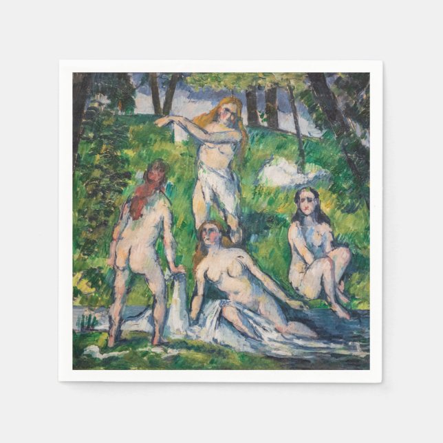 Paul Cezanne - Fyra badande Pappersservett (Framsidan)
