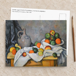 Paul Cezanne - Gardin, Kruk och fruktskål Vykort