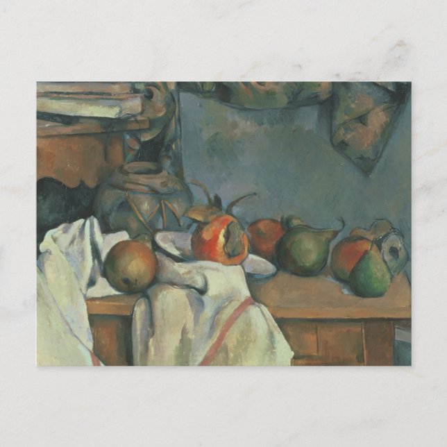 Paul Cezanne - Ginger Pot med granatäpple Vykort (Framsida)