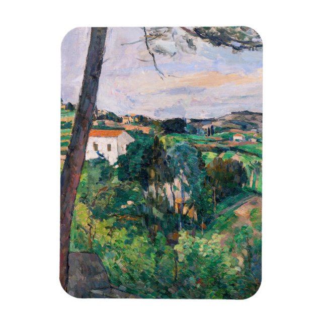 Paul Cezanne - Gräs träd vid Estaque Magnet (Vertikal)