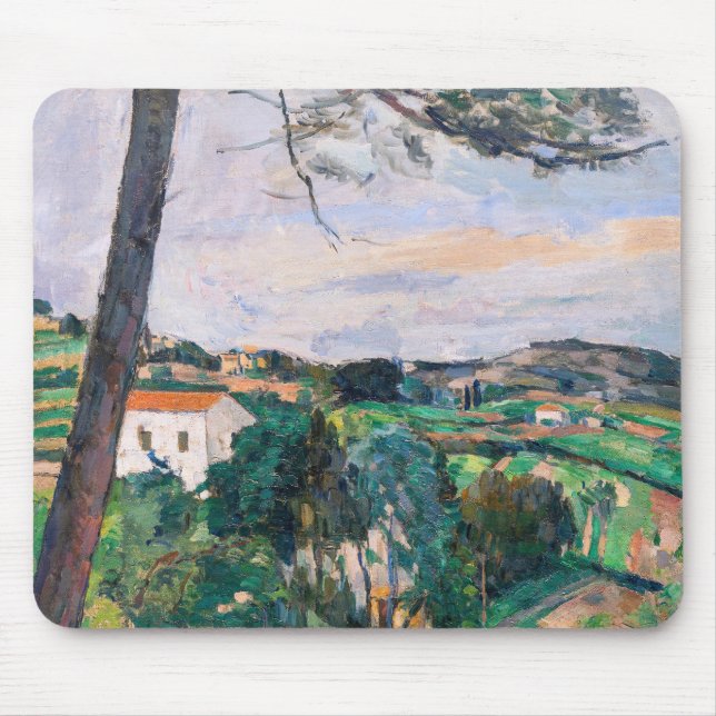 Paul Cezanne - Gräs träd vid Estaque Musmatta (Framsidan)