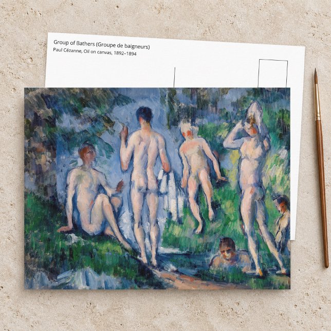 Paul Cezanne - Grupp badare Vykort (Skapare uppladdad)