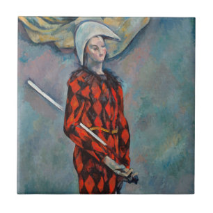 Paul Cezanne - Harlequin Kakelplatta