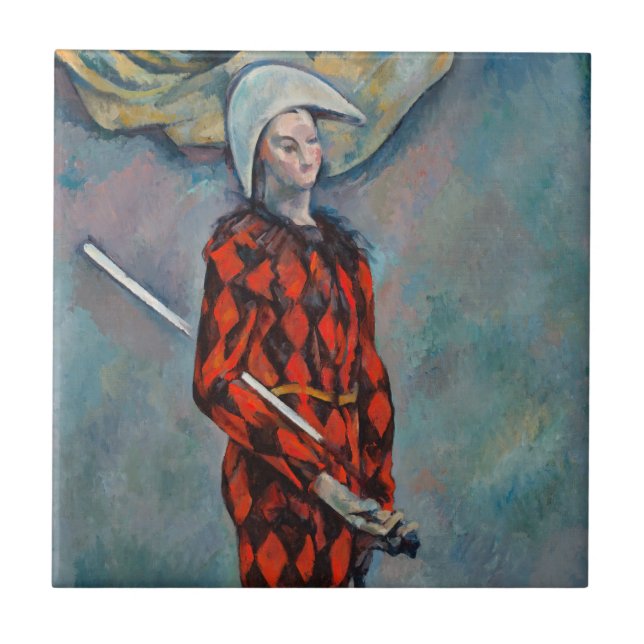 Paul Cezanne - Harlequin Kakelplatta (Framsidan)