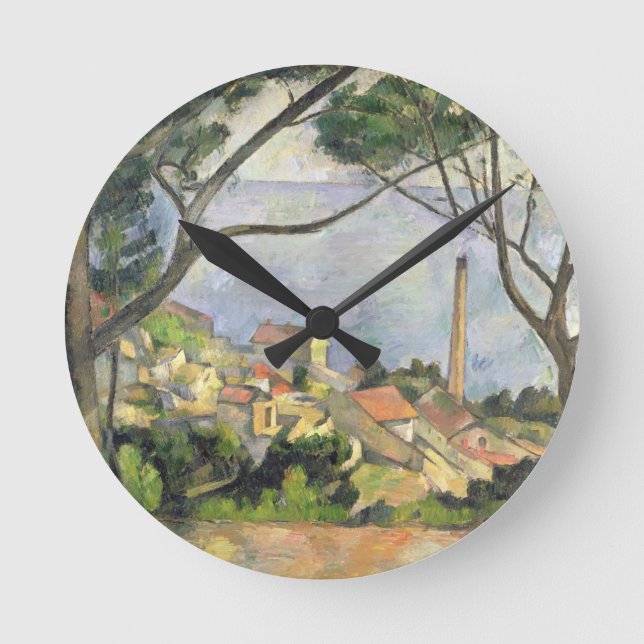 Paul Cezanne | havet på l'Estaque, 1878 Rund Klocka (Framsida)