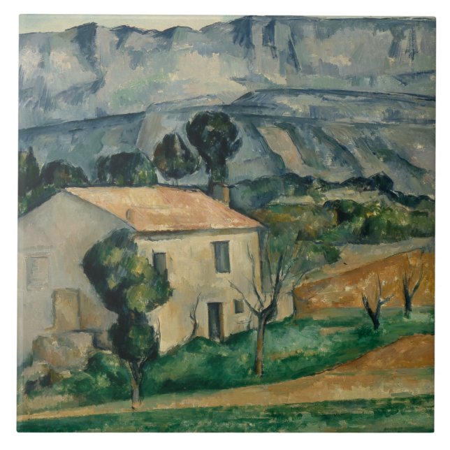 Paul Cezanne - House in Provence Kakelplatta (Framsidan)