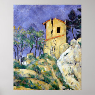 Paul Cezanne House med Cracks Walls Poster