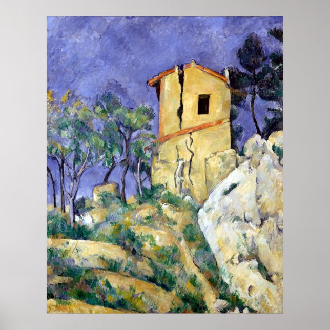 Paul Cezanne House med Cracks Walls Poster (Framsidan)