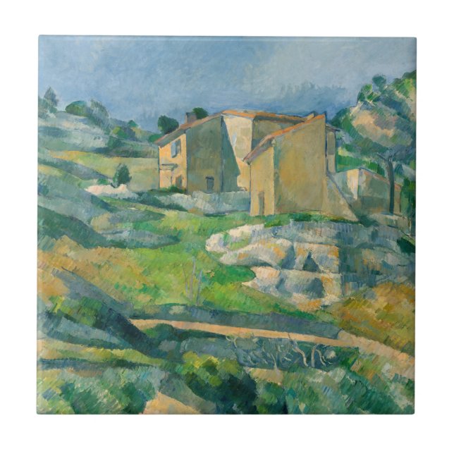 Paul Cezanne - Houses in Provence, Riaux Valley Kakelplatta (Framsidan)