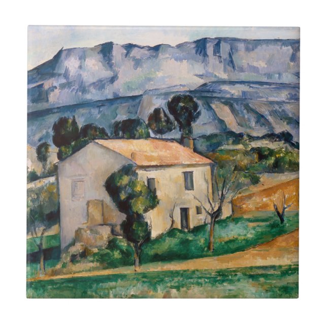 Paul Cezanne - Hus i Provence Kakelplatta (Framsidan)