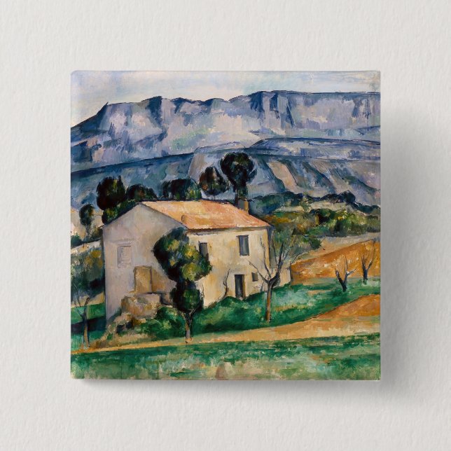 Paul Cezanne - Hus i Provence Knapp (Framsida)
