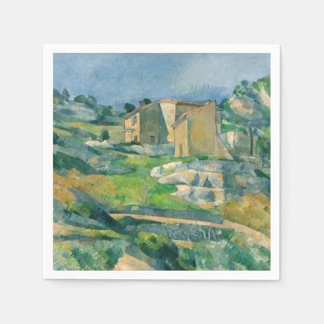 Paul Cezanne - Hus i Provence, Riaux-dalen Pappersservett (Framsidan)