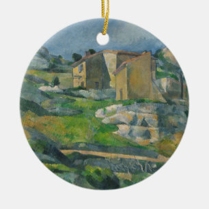 Paul Cezanne hus i Provence: Riauxen V Julgransprydnad Keramik