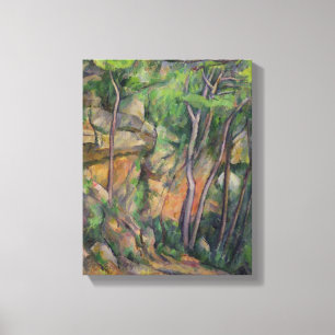 Paul Cezanne i den Noir parkera av chateauen, Canvastryck
