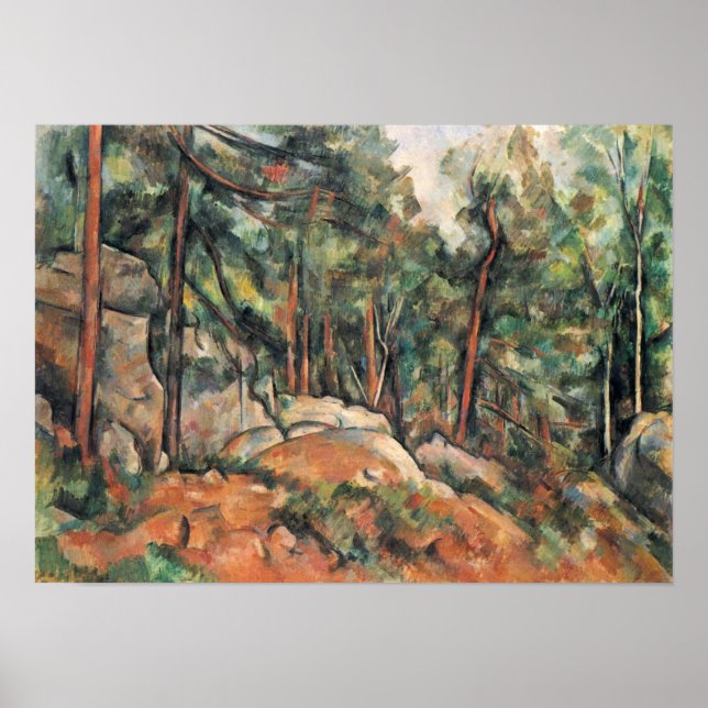 Paul Cezanne - I skogen Poster (Framsidan)