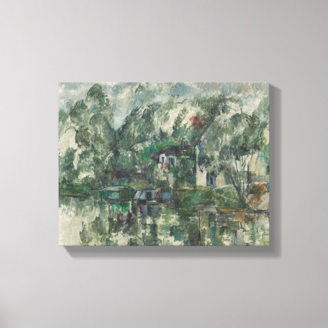 Paul Cezanne | I Vatten Kant, c) 1890 (olja o Canvastryck (Framsida)