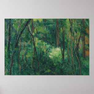 Paul Cezanne - Insida av en skog Poster