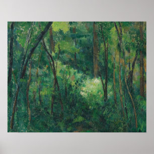 Paul Cezanne - insida av en skog Poster