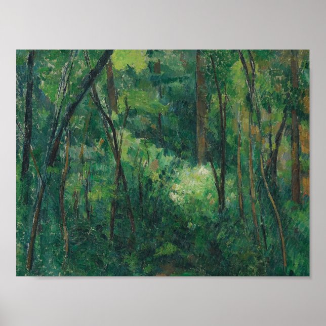 Paul Cezanne - Insida i en skog Poster (Framsidan)