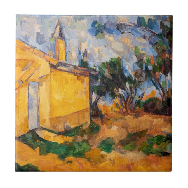 Paul Cezanne - Jourdans stuga Kakelplatta (Framsidan)