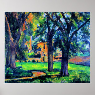 Paul Cezanne - Kastanje träd och gård, Poster
