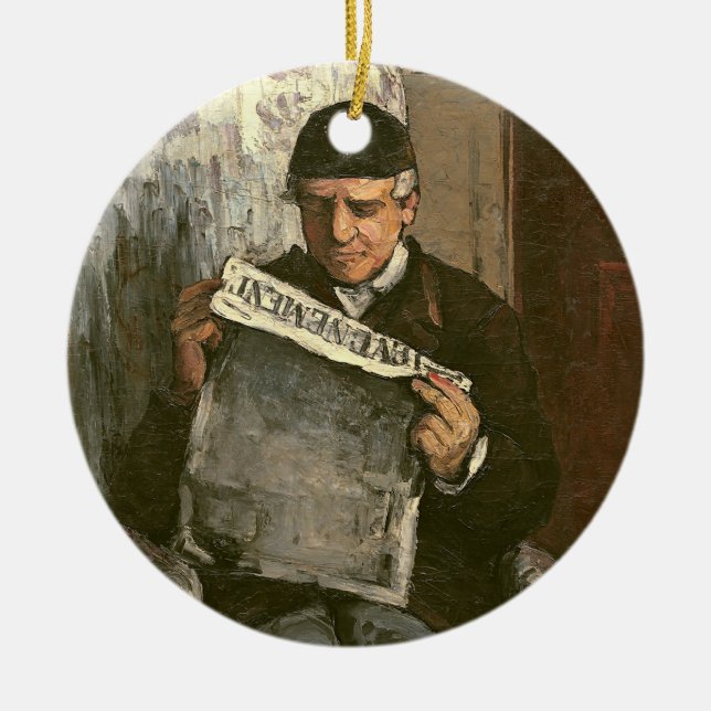 Paul Cezanne | konstnärens far, läs- "L'�v� Julgransprydnad Keramik (Framsidan)