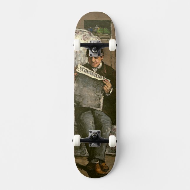 Paul Cezanne | konstnärens far, läs- "L'�v� Skateboard Bräda 19,5 Cm (Framsida)