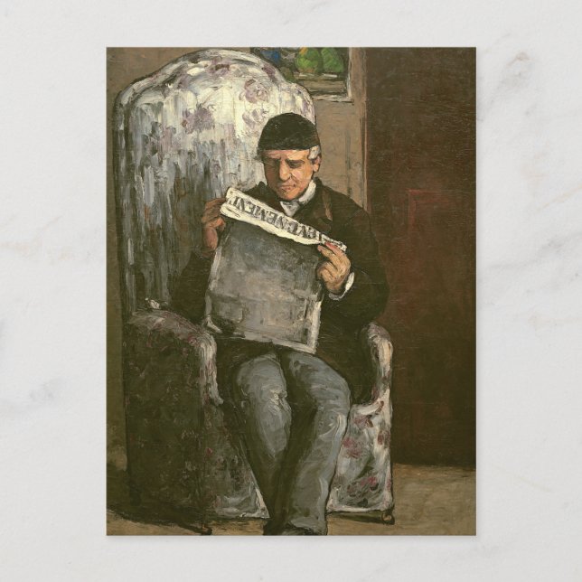 Paul Cezanne | konstnärens far, läs- "L'�v� Vykort (Framsida)