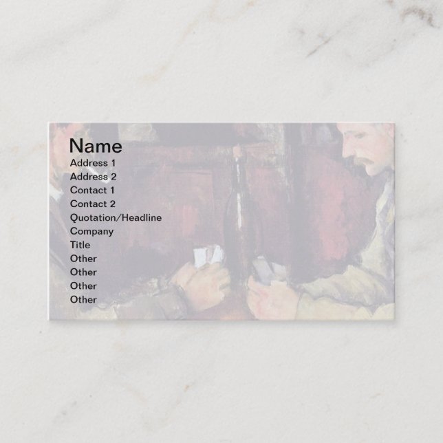 Paul Cezanne - Kortspelarna - finare konsmålning Visitkort (Framsida)