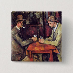 Paul Cezanne - Kortspelarna Finsk Konst-målning Knapp